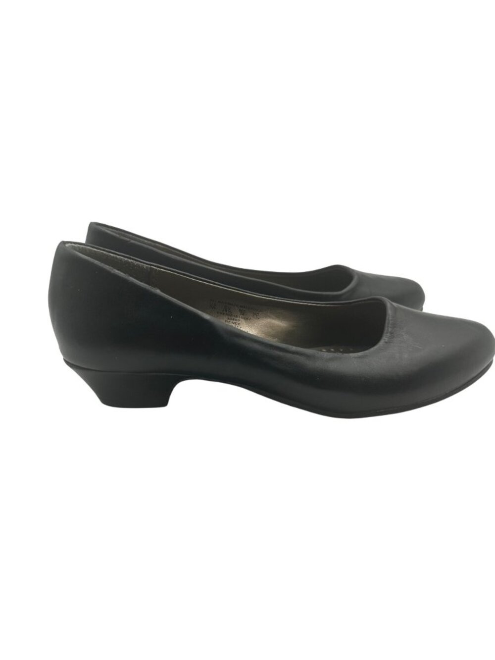 Basic Editions Size 7W Womens Black Comfort Flats Slip-On Shoes